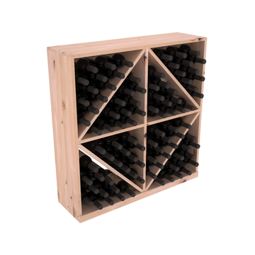 Retail Diamond Bin Base in Knotty Alder Unstained with WineSafe™ Satin Sealant