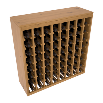 Living Series - 64 Bottle Deluxe Rack in Alder Oak stained with WineSafe™ Satin Sealant