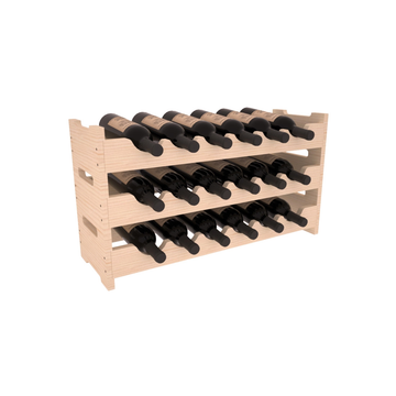 Living Series - 18 Bottle Mini Scalloped Rack in Pine Unstained without WineSafe™ Satin Sealant