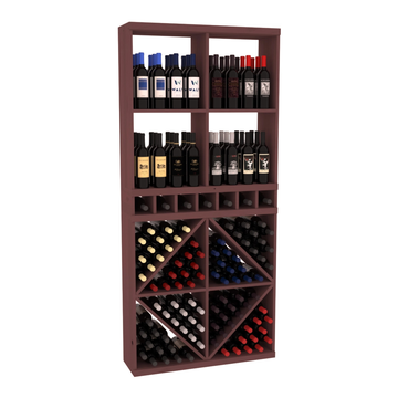 Retail Diamond Bin Display in Ponderosa Pine Walnut stained without WineSafe™ Satin Sealant