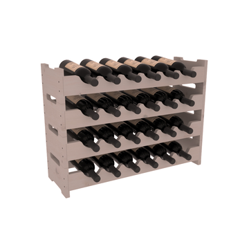 Living Series - 24 Bottle Mini Scalloped Rack in Alder Greywash stained without WineSafe™ Satin Sealant