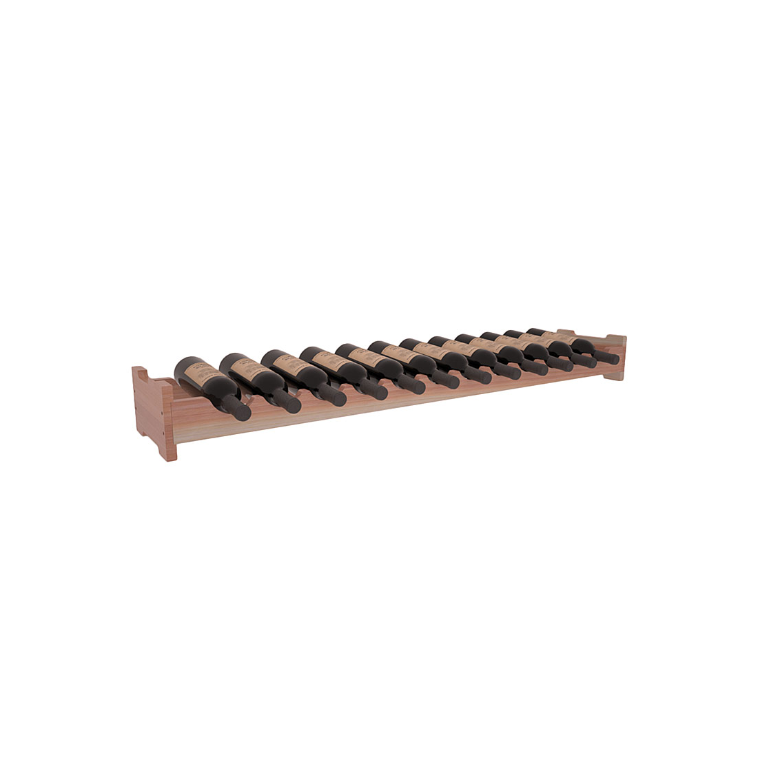 Living Series - 12 Bottle Scalloped Rack in Redwood Unstained with WineSafe™ Satin Sealant