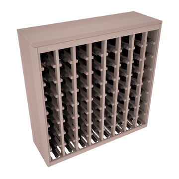 Living Series - 64 Bottle Deluxe Rack in Redwood Greywash stained without WineSafe™ Satin Sealant