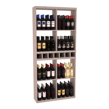 Retail Open Bin Display in Knotty Alder Greywash stained without WineSafe™ Satin Sealant