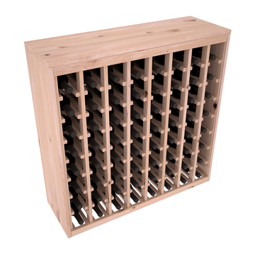 Living Series - 64 Bottle Deluxe Rack in Alder Unstained with WineSafe™ Satin Sealant