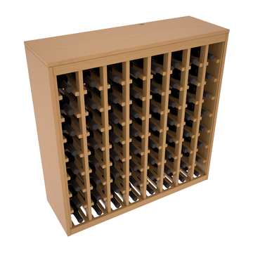 Living Series - 64 Bottle Deluxe Rack in Pine Oak stained with WineSafe™ Satin Sealant