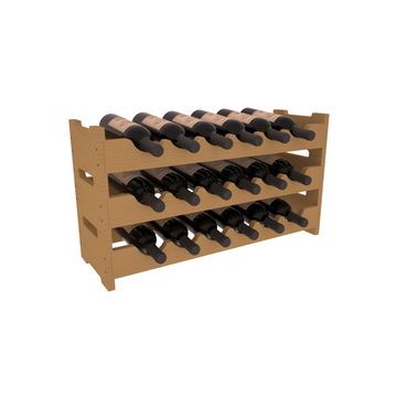 Living Series - 18 Bottle Mini Scalloped Rack in Pine Oak stained without WineSafe™ Satin Sealant