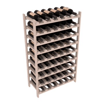 Living Series - 54 Bottle Stackable in Pine Greywash stained without WineSafe™ Satin Sealant