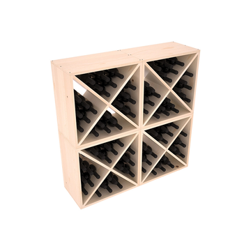 Living Series - 96 Bottle Wine Cube in Pine Unstained with WineSafe™ Satin Sealant