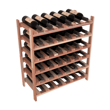 Living Series - 36 Bottle Stackable in Redwood Unstained without WineSafe™ Satin Sealant