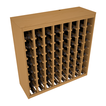 Living Series - 64 Bottle Deluxe Rack in Pine Oak stained without WineSafe™ Satin Sealant