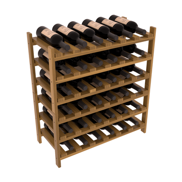 Living Series - 36 Bottle Stackable in Redwood Oak stained with WineSafe™ Satin Sealant