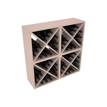 Living Series - 96 Bottle Wine Cube in Pine Greywash stained with WineSafe™ Satin Sealant