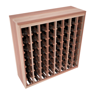 Living Series - 64 Bottle Deluxe Rack in Redwood Unstained with WineSafe™ Satin Sealant