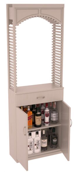 InstaCellar - Liquor 26" Cellar Arch / Base Cabinet / Solid Top Combo