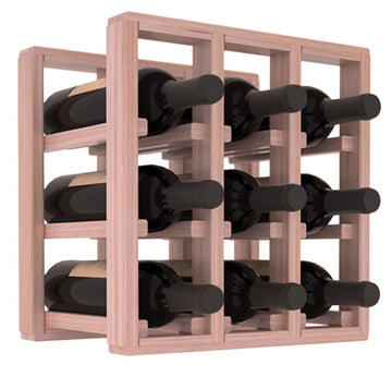 Living Series - 3 Column Countertop Rack in Grand Mahogany Unstained with WineSafe™ Satin Sealant