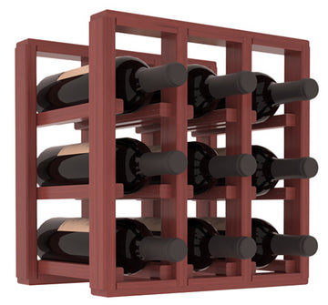 Living Series - 3 Column Countertop Rack in Grand Mahogany Cherry stained with WineSafe™ Satin Sealant