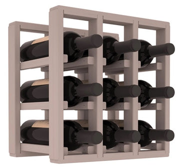 Living Series - 3 Column Countertop Rack in Grand Mahogany Greywash stained without WineSafe™ Satin Sealant