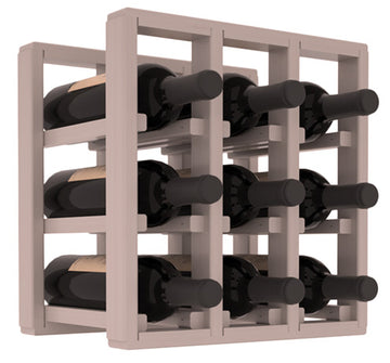 Living Series - 3 Column Countertop Rack in Grand Mahogany Greywash stained with WineSafe™ Satin Sealant
