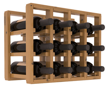 Living Series - 4 Column Countertop Rack in Alder Oak stained with WineSafe™ Satin Sealant