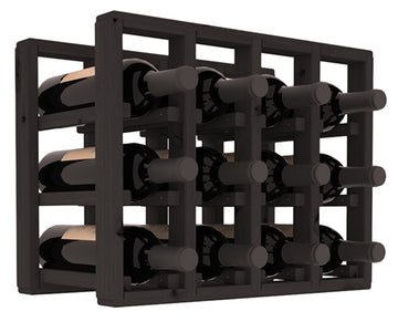 Living Series - 4 Column Countertop Rack in Alder Black stained without WineSafe™ Satin Sealant