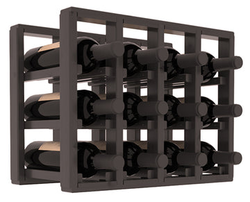 Living Series - 4 Column Countertop Rack in Alder Black stained with WineSafe™ Satin Sealant