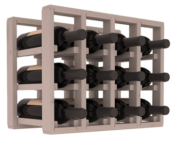 Living Series - 4 Column Countertop Rack in Alder Greywash stained without WineSafe™ Satin Sealant