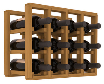 Living Series - 4 Column Countertop Rack in Grand Mahogany Oak stained without WineSafe™ Satin Sealant