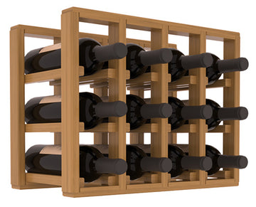 Living Series - 4 Column Countertop Rack in Grand Mahogany Oak stained with WineSafe™ Satin Sealant