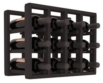 Living Series - 4 Column Countertop Rack in Grand Mahogany Black stained without WineSafe™ Satin Sealant