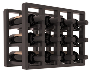 Living Series - 4 Column Countertop Rack in Grand Mahogany Black stained with WineSafe™ Satin Sealant
