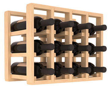 Living Series - 4 Column Countertop Rack in Pine Unstained without WineSafe™ Satin Sealant