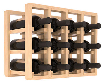 Living Series - 4 Column Countertop Rack in Pine Unstained with WineSafe™ Satin Sealant