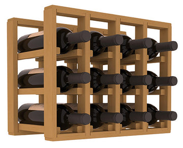Living Series - 4 Column Countertop Rack in Pine Oak stained without WineSafe™ Satin Sealant