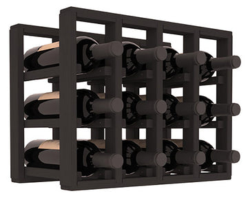 Living Series - 4 Column Countertop Rack in Pine Black stained without WineSafe™ Satin Sealant
