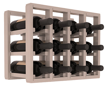 Living Series - 4 Column Countertop Rack in Pine Greywash stained with WineSafe™ Satin Sealant