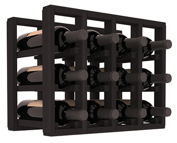 Living Series - 4 Column Countertop Rack in Redwood Black stained without WineSafe™ Satin Sealant
