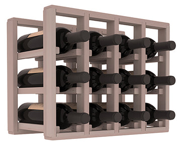 Living Series - 4 Column Countertop Rack in Redwood Greywash stained without WineSafe™ Satin Sealant