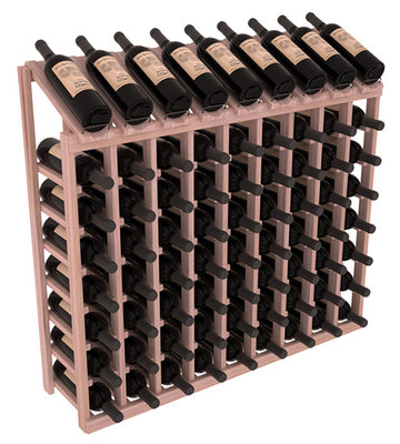 InstaCellar - 9 Column, 8R Display Top Rack in Grand Mahogany Unstained without WineSafe™ Satin Sealant