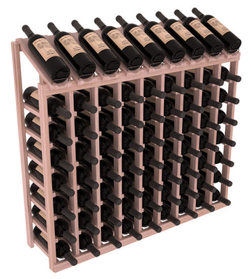 InstaCellar - 9 Column, 8R Display Top Rack in Grand Mahogany Unstained with WineSafe™ Satin Sealant