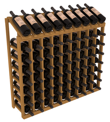 InstaCellar - 9 Column, 8R Display Top Rack in Grand Mahogany Oak stained without WineSafe™ Satin Sealant