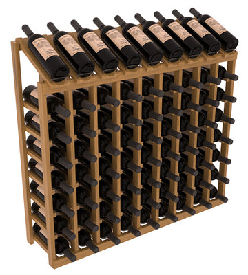 InstaCellar - 9 Column, 8R Display Top Rack in Grand Mahogany Oak stained with WineSafe™ Satin Sealant