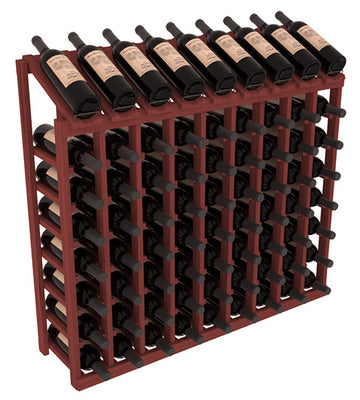 InstaCellar - 9 Column, 8R Display Top Rack in Grand Mahogany Cherry stained without WineSafe™ Satin Sealant