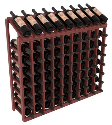 InstaCellar - 9 Column, 8R Display Top Rack in Grand Mahogany Cherry stained with WineSafe™ Satin Sealant