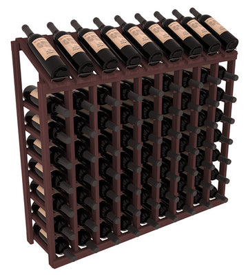 InstaCellar - 9 Column, 8R Display Top Rack in Grand Mahogany Walnut stained without WineSafe™ Satin Sealant
