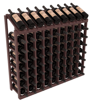 InstaCellar - 9 Column, 8R Display Top Rack in Grand Mahogany Walnut stained with WineSafe™ Satin Sealant