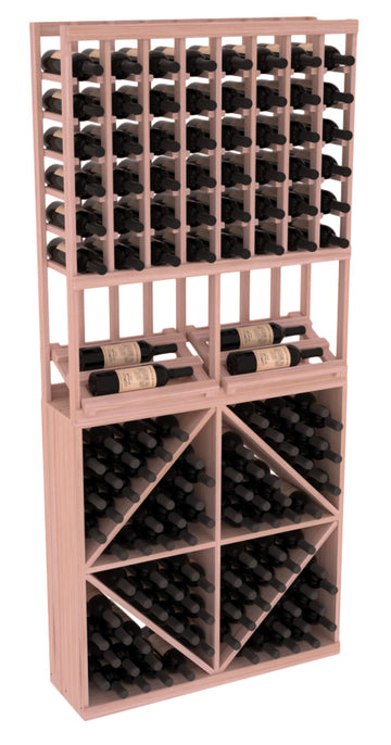 InstaCellar - 8 Column Side Display 96 Bin Combo in Grand Mahogany Unstained without WineSafe™ Satin Sealant