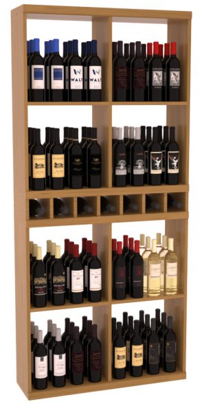Retail Open Bin Display in Grand Mahogany Oak stained with WineSafe™ Satin Sealant