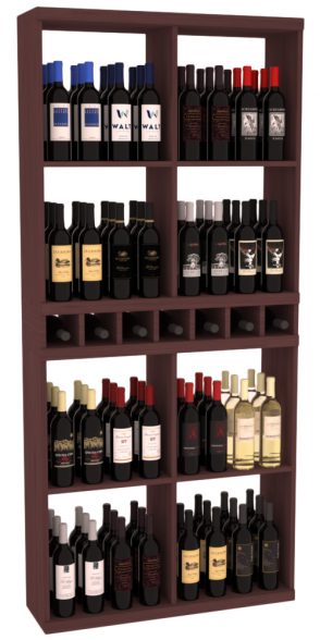 Retail Open Bin Display in Grand Mahogany Walnut stained without WineSafe™ Satin Sealant