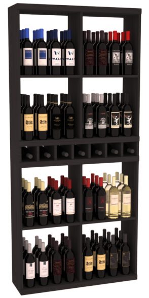 Retail Open Bin Display in Grand Mahogany Black stained without WineSafe™ Satin Sealant